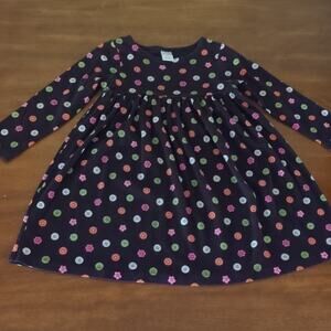 Gymboree 'All About Buttons' long sleeve dress-button print- Size 6